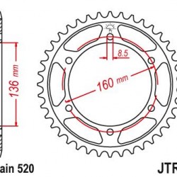 ΓΡΑΝΑΖΙ JT JTR005-47 F650/GS/PEGASO 650