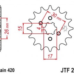 ΓΡΑΝΑΖΙ JT JTF253-14 C50C/C90/GLX/INNOVA