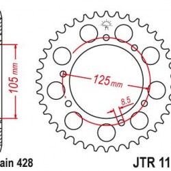 ΓΡΑΝΑΖΙ JT JTR1134-50 XT125
