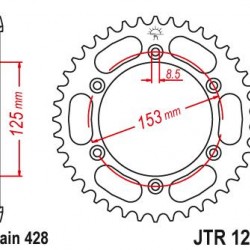 ΓΡΑΝΑΖΙ JT JTR1258-54 XR-125